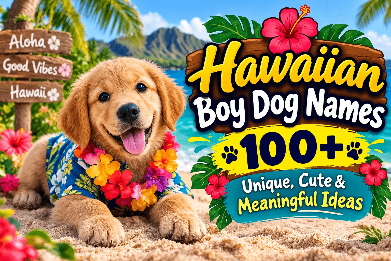Hawaiian Boy Dog